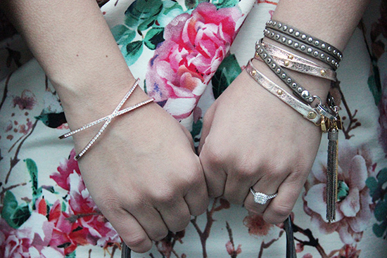 Rose gold and Grey Arm Party