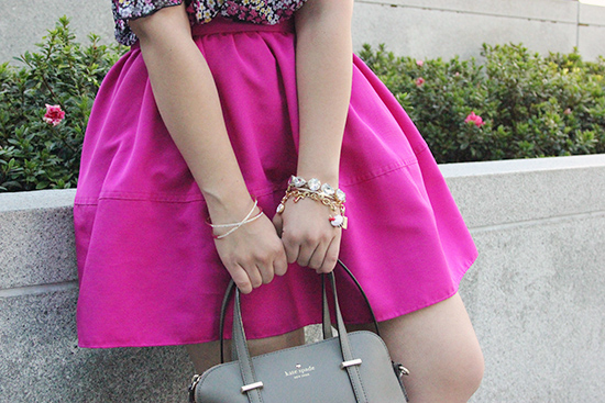 Express Pink Skirt Gold Arm Party Bracelets