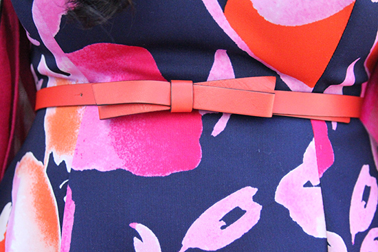 Kate Spade Orange Bow Belt Outfit