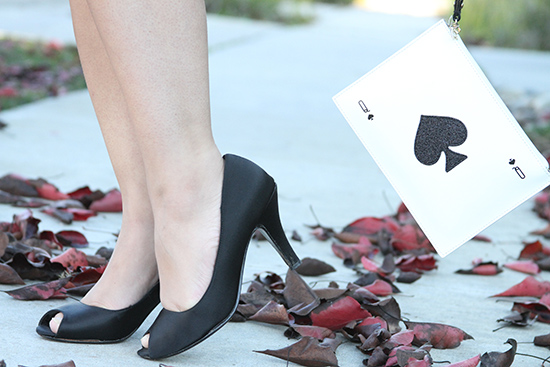 Steve Madden Black Satin Heels and Kate Spade Wristlet