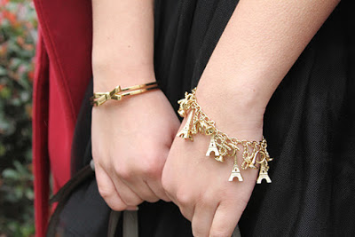 Kate Spade Eiffel Tower Charm Bracelet and Bow Bangle