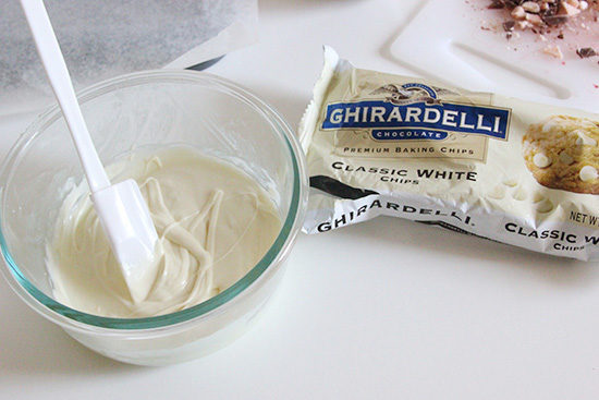 Melting Ghirardelli White Chocolate Chips