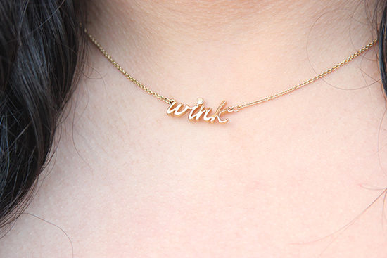 Flirty Say Yes Wink Necklace