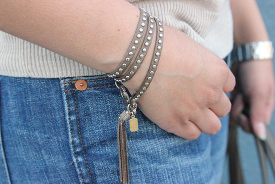 E. Kammeyer Accessories Leather Studded Wrap Bracelet