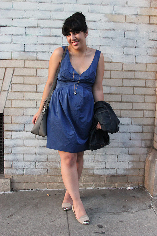 All Saints Little Blue Dress Everyday Spring Outfit Inspiration
