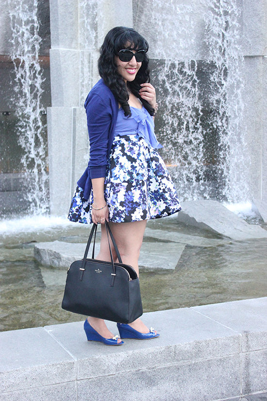 Blue and Purple Monochrome Spring Outfit Inspiration | Will Bake for Shoes