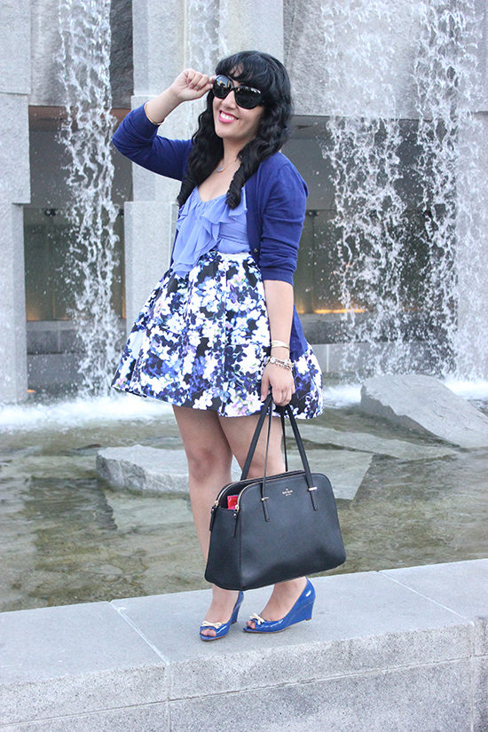 Blue and Purple Monochrome Spring Outfit Inspiration | Will Bake for Shoes