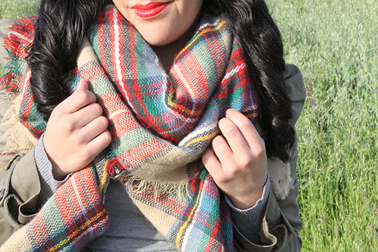 Modcloth Oversized Tartan Plaid Blanket Scarf | Will Bake for Shoes