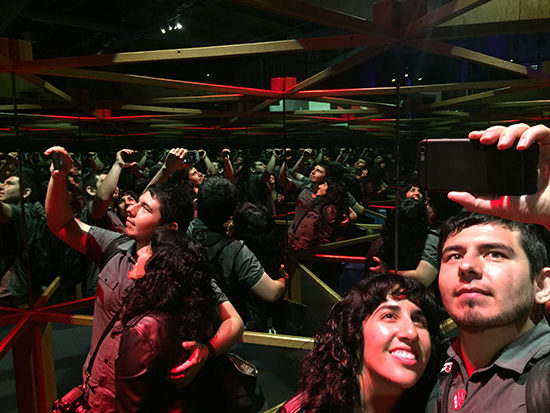 SF Exploratorium After Dark Experience Kaleidoscope Selfie